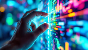 A photograph of a close-up of a vibrant led display showcasing vivid colors and intricate details