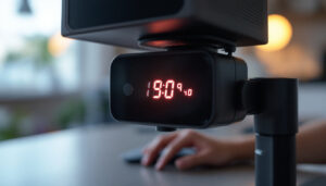 A photograph of a height adjuster mechanism in action
