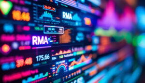 A photograph of a close-up shot of an led display showing various rma status indicators