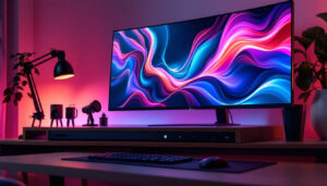 A photograph of a sleek