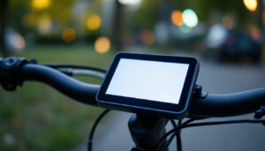 A photograph of capture a photograph of the brompton sx40 bike with its led display prominently featured