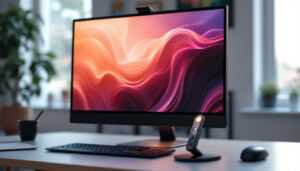 A photograph of a sleek