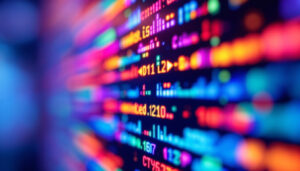 A photograph of a close-up shot of an led display showcasing vibrant colors and detailed pixel arrangement