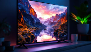 A photograph of a sleek 4k video player in action