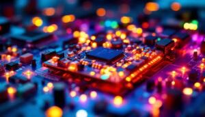 A photograph of capture a photograph of an lcd panel driver board in action