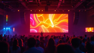 A photograph of capture a photograph of the novastar vx16s led display in action