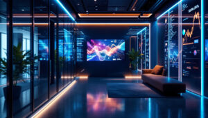 A photograph of a sleek