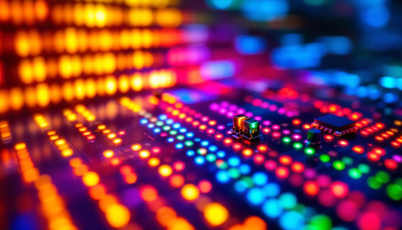 A photograph of a vibrant common cathode led display in action