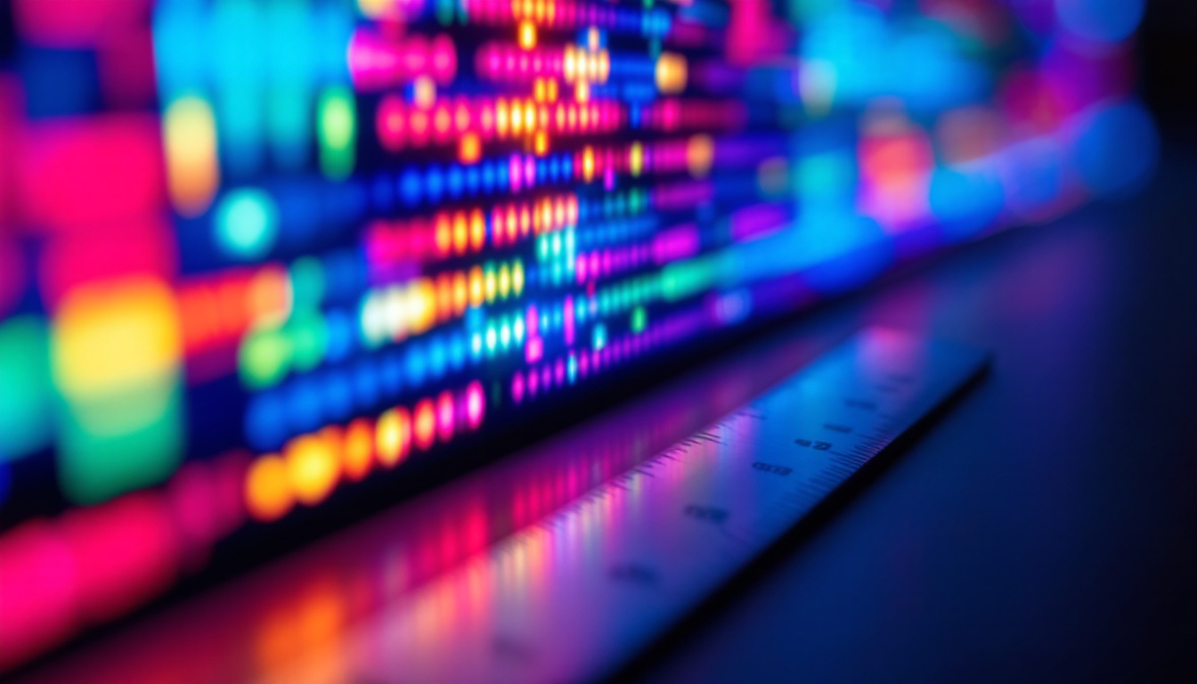 A photograph of a close-up view of an led display showcasing vibrant colors and sharp details