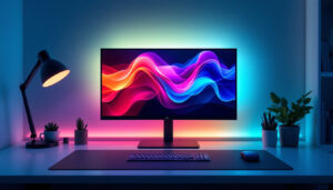 A photograph of a sleek