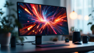 A photograph of a sleek
