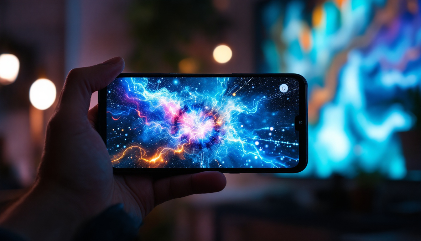 A photograph of capture a photograph of the pixel 7 pro's vibrant display in action