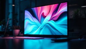 A photograph of a sleek