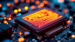 A photograph of a close-up shot of a driver board connected to an lcd led display