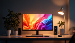 A photograph of a sleek
