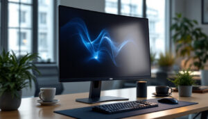 A photograph of a sleek