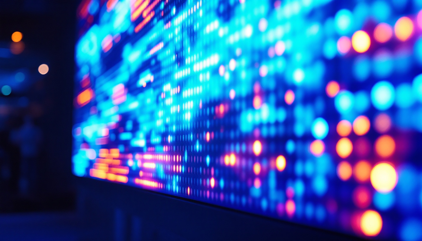 A photograph of a vibrant led video panel in action