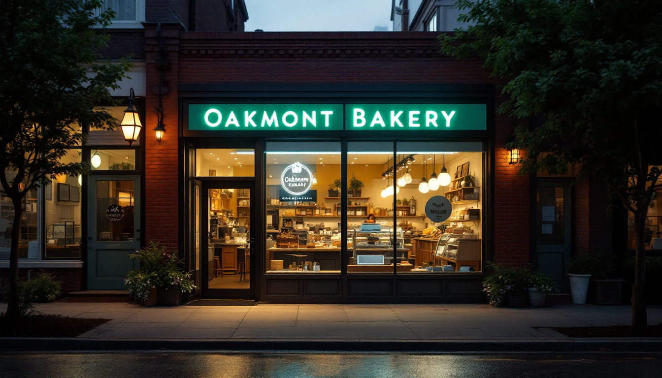 A photograph of the oakmont bakery storefront