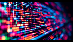 A photograph of capture a photograph of a close-up shot of an led display
