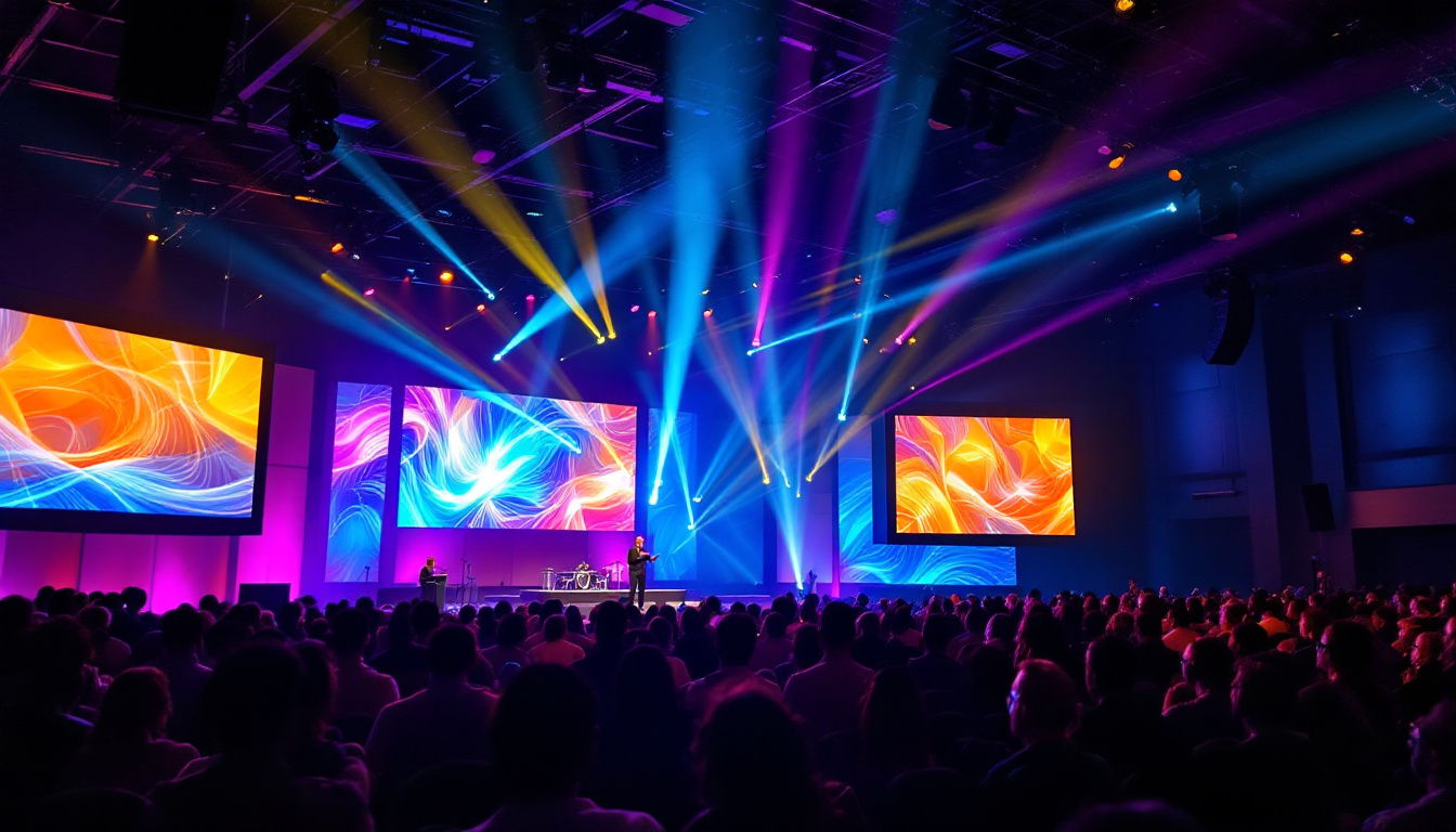 A photograph of capture a photograph of the vibrant led display in action at life center ministries