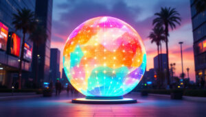A photograph of a vibrant