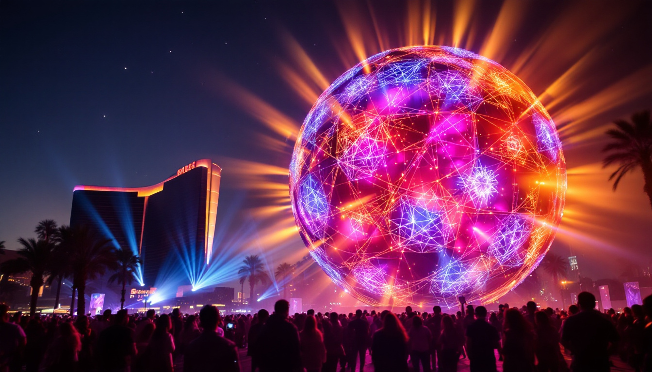 A photograph of capture a photograph of the sphere in las vegas