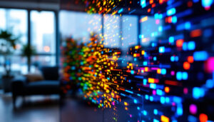 A photograph of a close-up view of the pll2410w led display in use