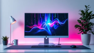 A photograph of a sleek