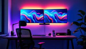 A photograph of a sleek