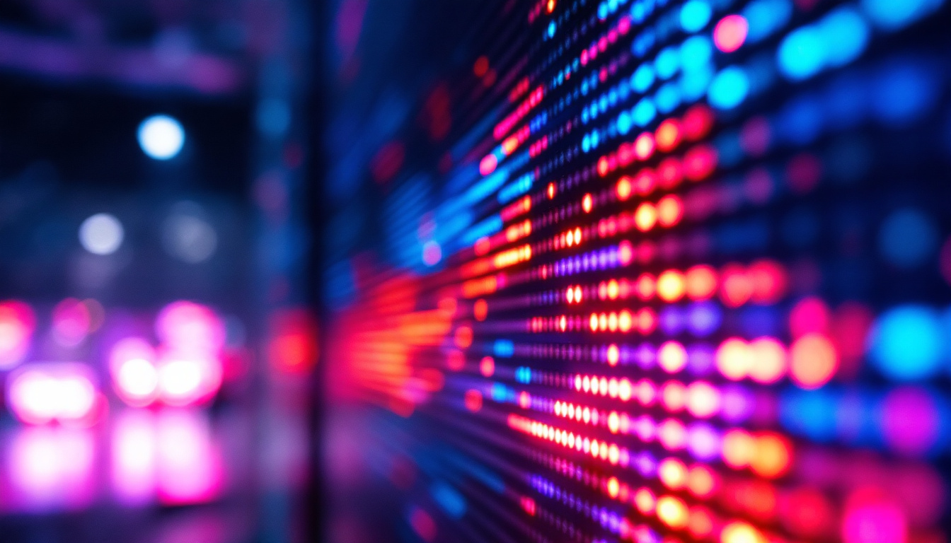 A photograph of capture a photograph of a close-up view of an led display in use