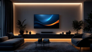 A photograph of a sleek