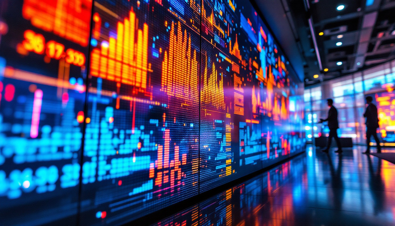 A photograph of capture a photograph of the striking led display at the world wide technology global headquarters