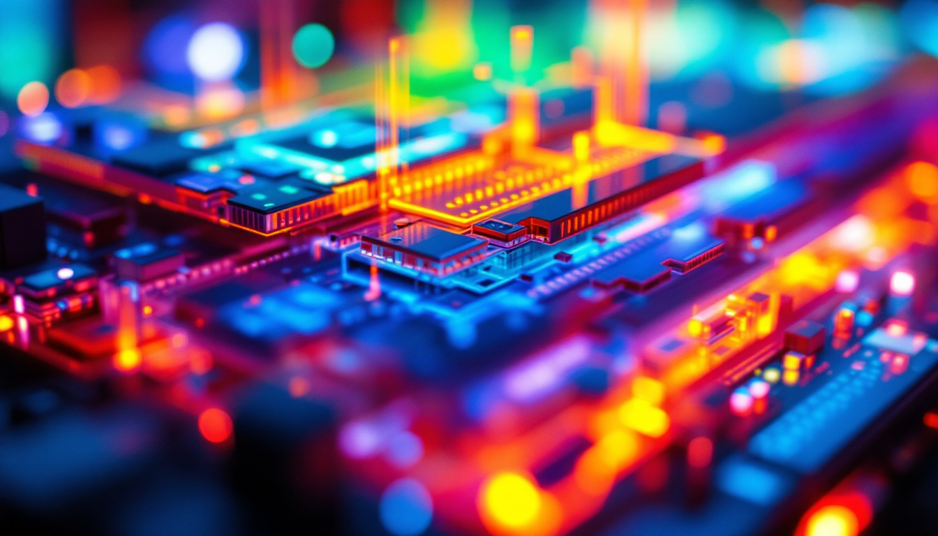 A photograph of a close-up shot of an lcd screen displaying vibrant colors and intricate details