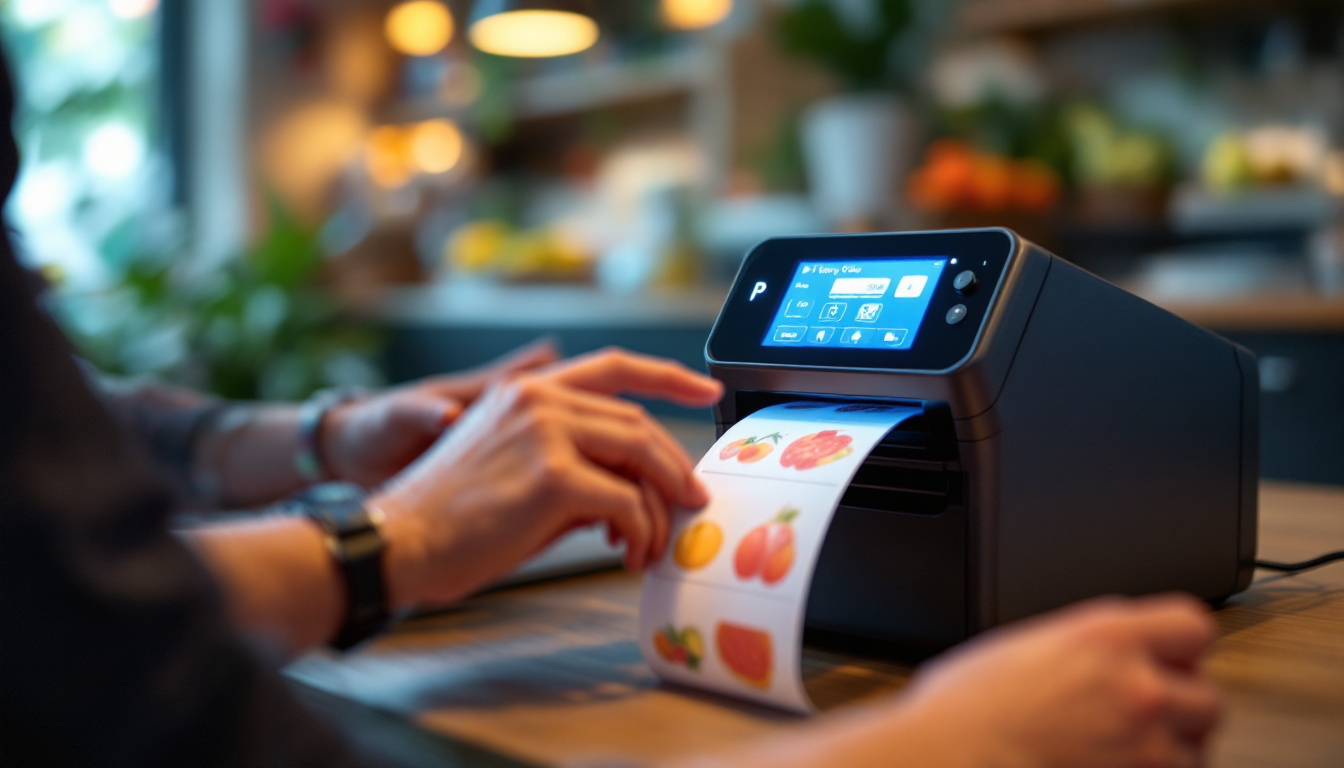 A photograph of capture a photograph of a p touch printer in use