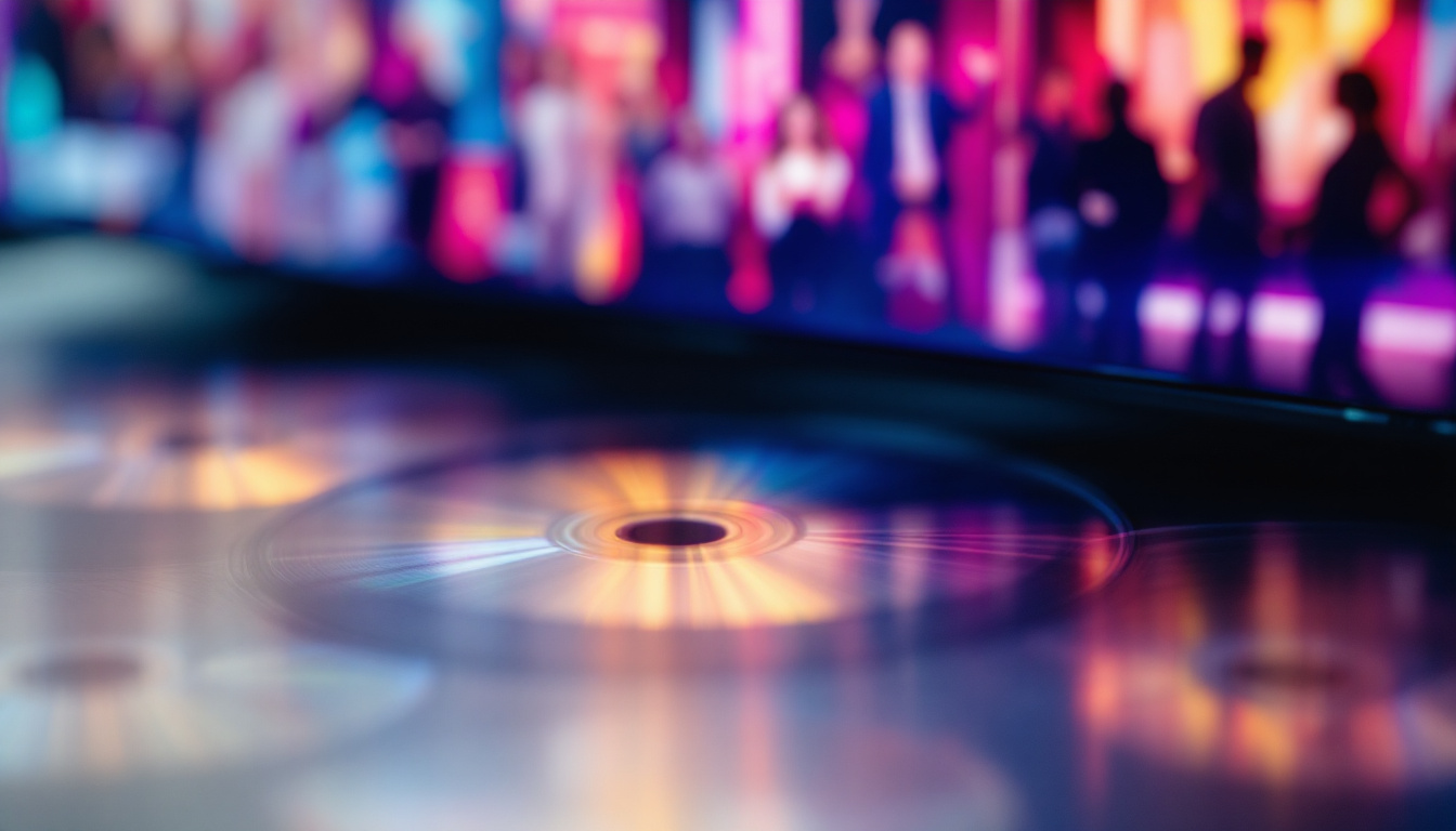 A photograph of a close-up shot of a dvd of "pitch perfect" displayed on a sleek led screen