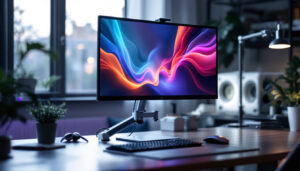 A photograph of a sleek