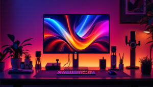 A photograph of a sleek