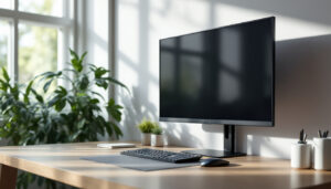 A photograph of a sleek