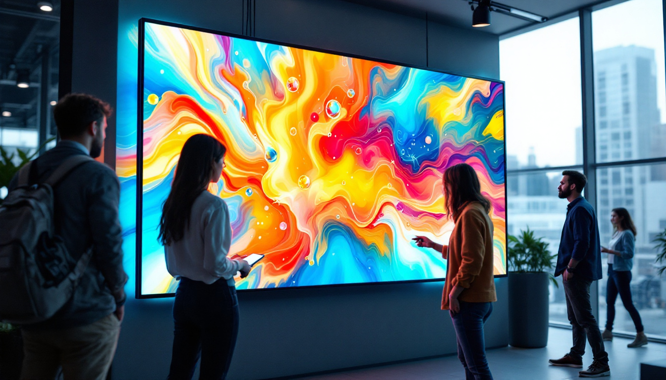 A photograph of capture a photograph of the vx1000 led display in a dynamic setting