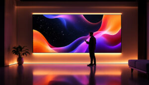 A photograph of a sleek