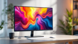 A photograph of capture a photograph of the pll2210w led display in a well-lit environment