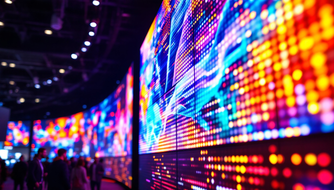 A photograph of a vibrant led display in action at the nab show 2024
