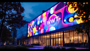A photograph of capture a photograph of the wwt headquarters' exterior