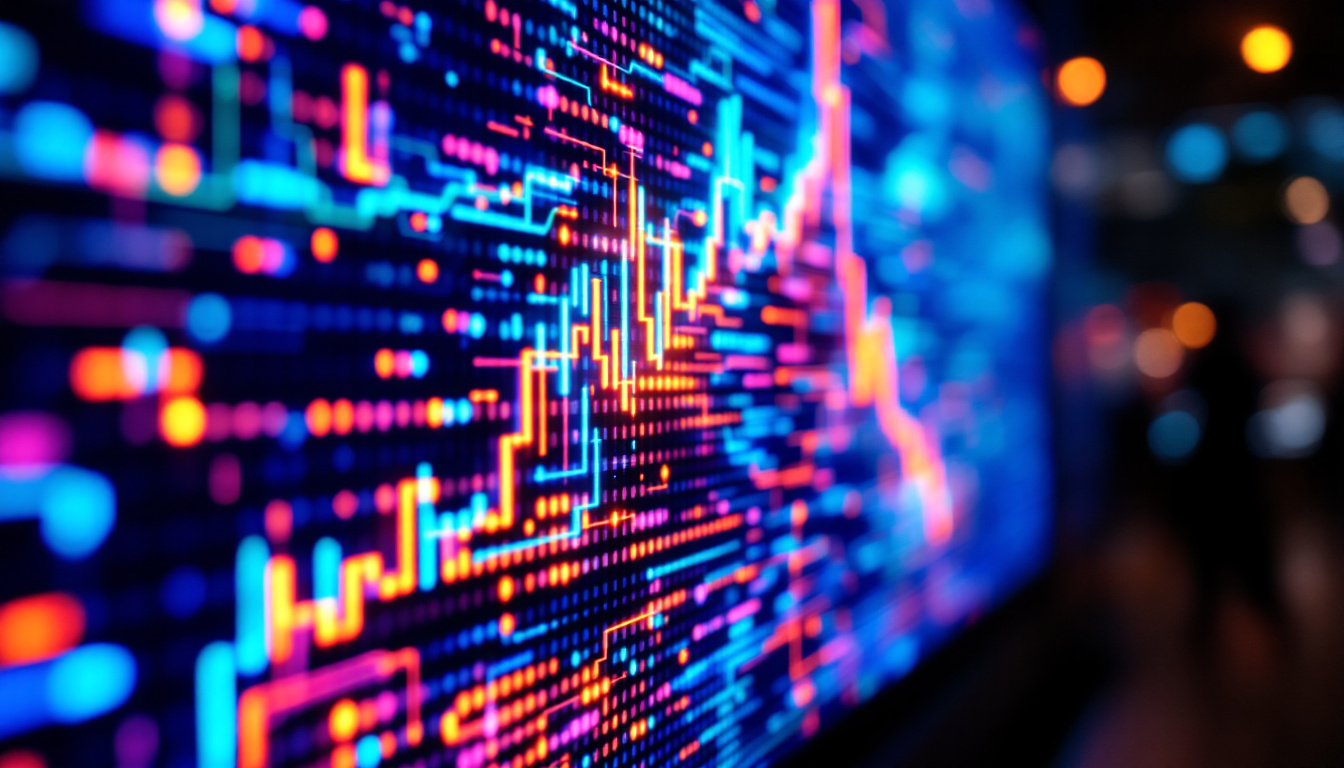 A photograph of a close-up shot of a modern led display showcasing vibrant colors and sharp details