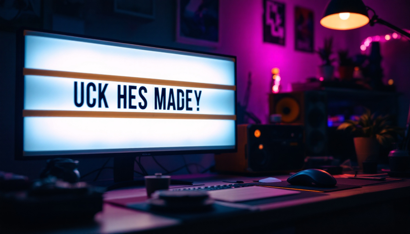 A photograph of a stylishly arranged led cinema light box displaying vibrant