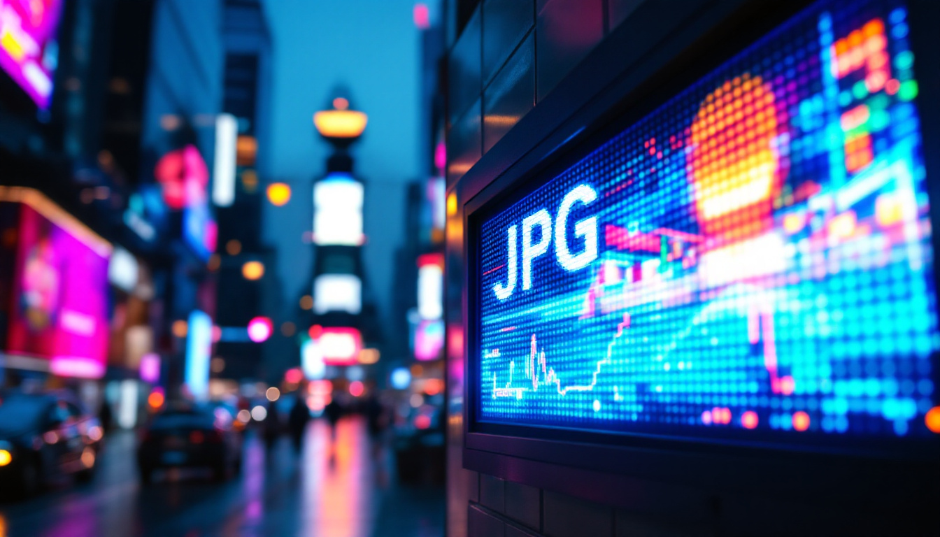A photograph of a vibrant led display showcasing a high-resolution image