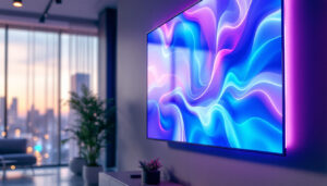 A photograph of a sleek led wall mount installation in a modern setting