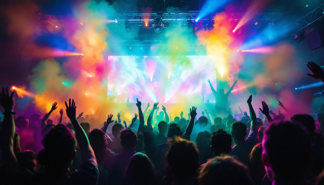 A photograph of a vibrant