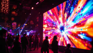 A photograph of a vibrant novastar led display in action