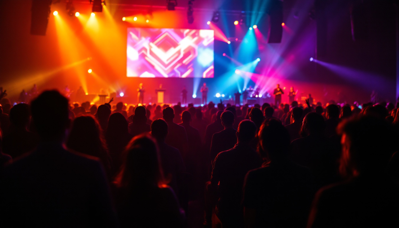 A photograph of a vibrant church service in progress